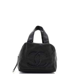 Chanel Cc Bowler Bag Perforated Leather #218677C13B